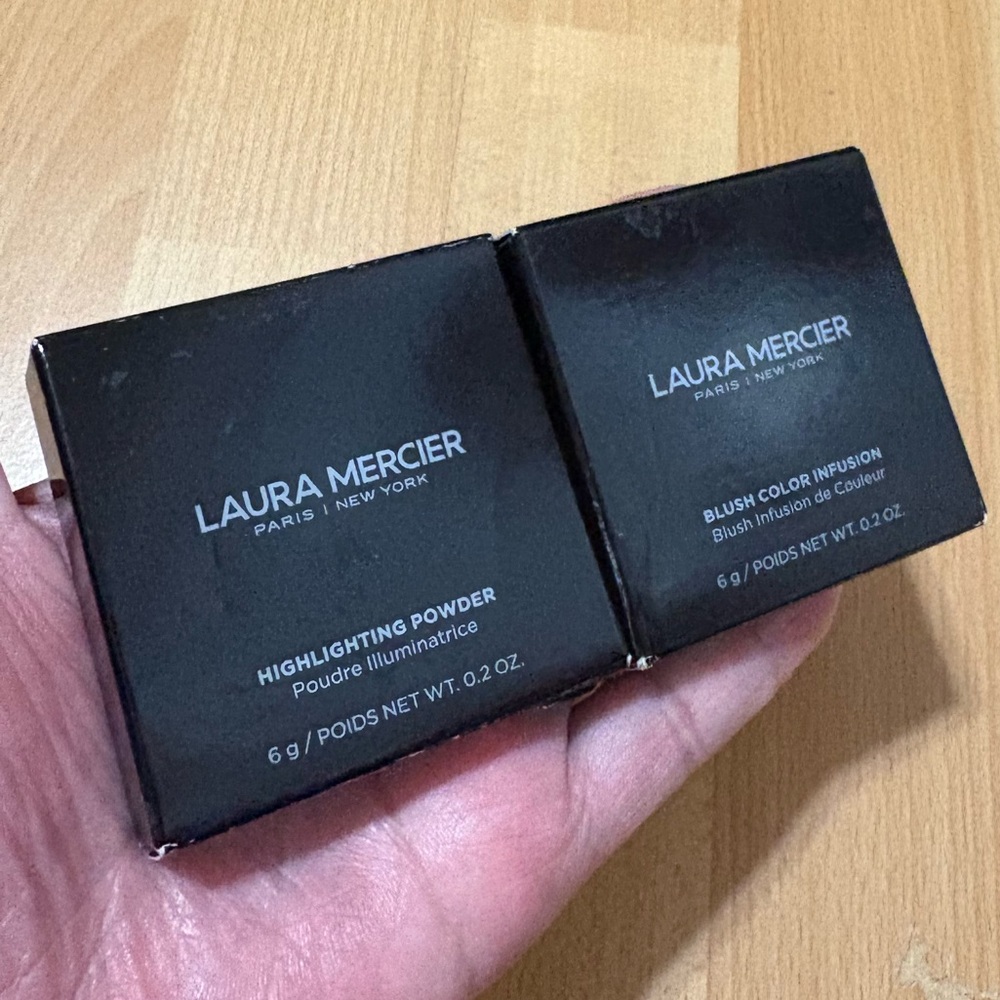 Laura Mercier Highlighting Powder & Blush Duo ALL THAT SPARKLES & ROSE GLOW New